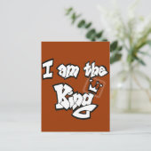 グラフィティスタイル「私は王だ」王冠 ポストカード (スタンド正面)