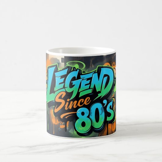 グラフィティスタイル「80年代の伝説」コーヒーマグ コーヒーマグカップ (中央)