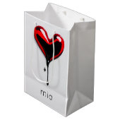 グラフィティステンシルラブハートドリップポップ・アートのアート抱き枕 ミディアムペーパーバッグ (正面アングル)