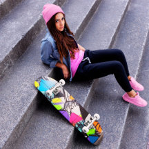 グラフィティスプレイ色彩の鮮やかズスケートボード