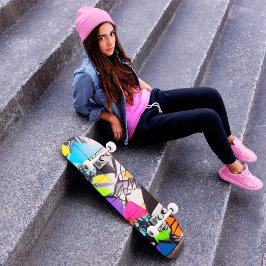 グラフィティスプレイ色彩の鮮やかズスケートボード スケートボード