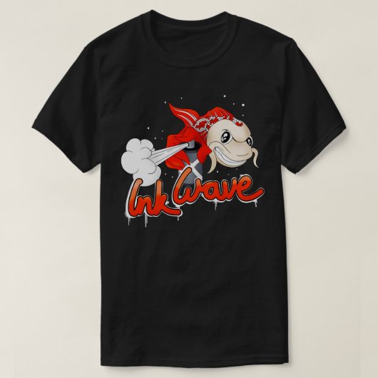 グラフィティスプレーヤーコイ魚通りスタイル Tシャツ (デザイン正面)