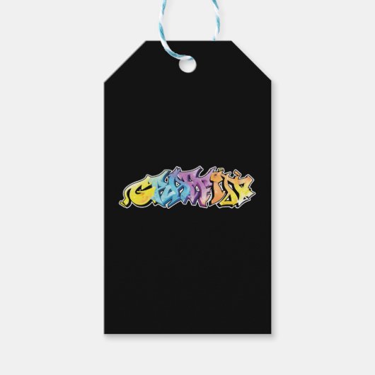 グラフィティスプレー絵画の絵師グラフィティは芸術である ギフトタグ (正面)