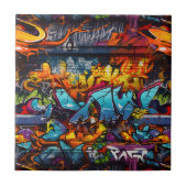 グラフィティセラミックタイル タイル (正面)