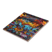 グラフィティセラミックタイル タイル (側面)