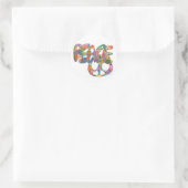 グラフィティデザインピースステッカー ラウンドシール (バッグ)