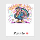 グラフィティトルコのヴィーブ – 感謝とフライの漫画アート シール (シート)