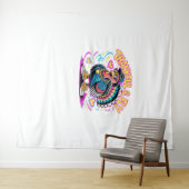 グラフィティトルコのヴィーブ – 感謝とフライの漫画アート タペストリー (インサイチュ(横))