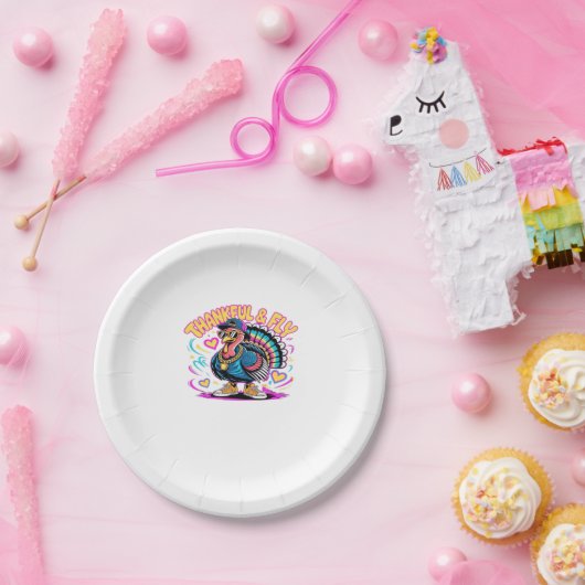 グラフィティトルコのヴィーブ – 感謝とフライの漫画アート ペーパープレート (パーティー)