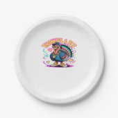 グラフィティトルコのヴィーブ – 感謝とフライの漫画アート ペーパープレート (正面)