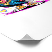 グラフィティトルコのヴィーブ – 感謝とフライの漫画アート ポスター (角)