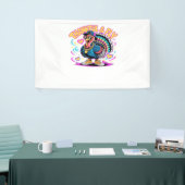 グラフィティトルコのヴィーブ – 感謝とフライの漫画アート 横断幕 (トレードショー)