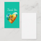 グラフィティハートの水彩画アート ノートカード (正面/裏面)