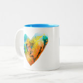 グラフィティハート水彩画 ツートーンマグカップ (正面左)