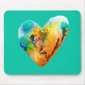 グラフィティハート水彩画 マウスパッド (正面)