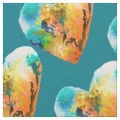 グラフィティハート水彩通りアート ファブリック (クローズアップ)