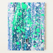 グラフィティハート青と緑のカスタマイズ可能 プランナー手帳 (裏面)