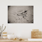 グラフィティハート ポスター (キッチン)