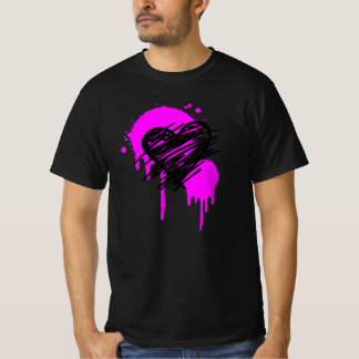 グラフィティハートTシャツ、パンク友達へのプレゼント Tシャツ