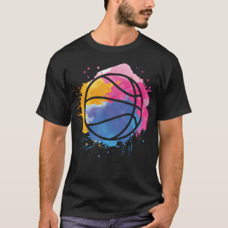 グラフィティバスケットボールアートバスケットボールプレイヤー愛バスケットボール Tシャツ
