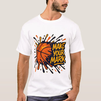 グラフィティバスケットボールアート – あなたのマークを作る Tシャツ