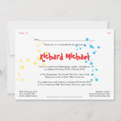 グラフィティバー(ユダヤ教の)バル・ミツバー招待状 招待状 (裏面)