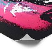 グラフィティパイレーツとNFTキャラクターはっきりしたアーバングリッド ポスター (角)