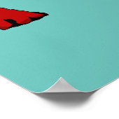 グラフィティパグ犬 ポスター (角)