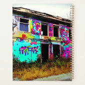 グラフィティパーソナライズされたカラフル放棄 プランナー手帳 (裏面)