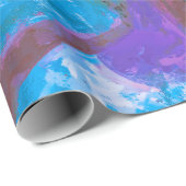 グラフィティパープルブルーアーバン通りウ絵を描ォールアート ラッピングペーパー (ロールコーナー)