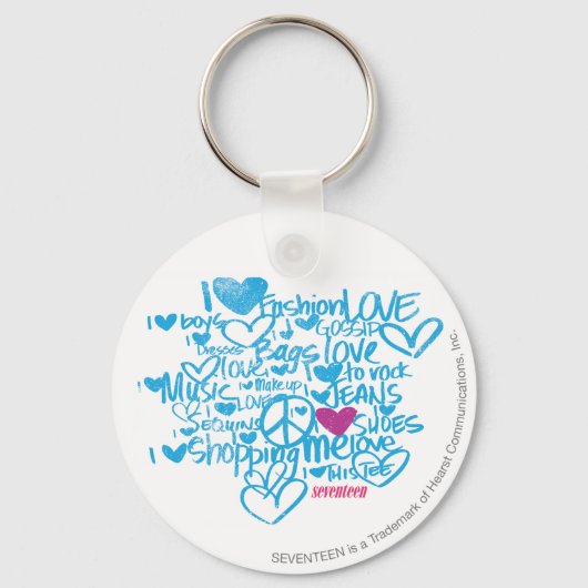 グラフィティパープル/アクア キーホルダー (正面)