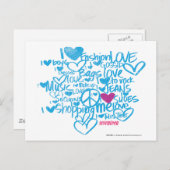 グラフィティパープル/アクア ポストカード (正面/裏面)