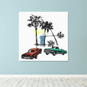 グラフィティパームズローライダー キャンバスプリント (インサイチュ (ウッドフロア))