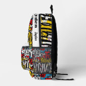 グラフィティヒップホップパターン プリントバックパック (右)