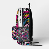 グラフィティヒップホップパターン プリントバックパック (右)