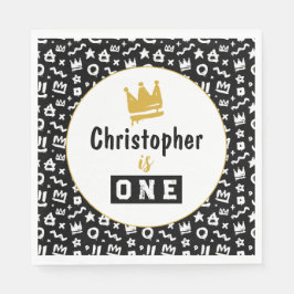 グラフィティヒップホップラベルブラックアンド金ゴールドドードルラップのズ スタンダードランチョンナプキン