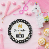 グラフィティヒップホップラベルブラックアンド金ゴールドドードルラップのズ ペーパープレート (パーティー)