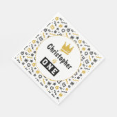 グラフィティヒップホップラベルブラック&金ゴールドドラップのードレスN スタンダードランチョンナプキン (角)