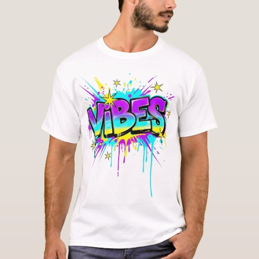 グラフィティビブスストリートウェアデザイン Tシャツ (正面)