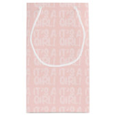 グラフィティピンクの赤ちゃんシャワーその女の子の抱き枕 スモールペーパーバッグ (裏面)