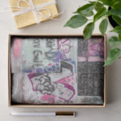 グラフィティピンクグリーンアーバングランジ通りウォールアート 薄葉紙 (ギフト)