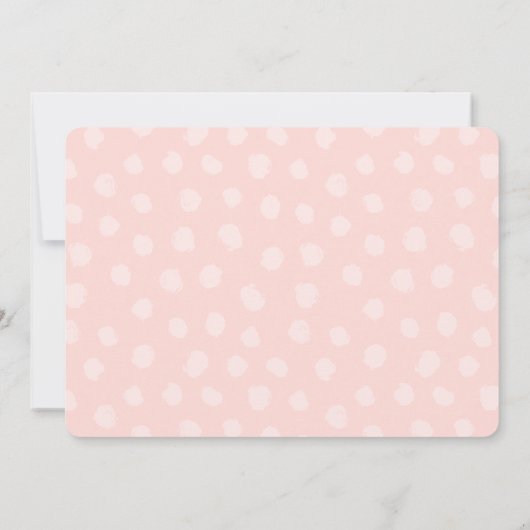 グラフィティピンクベビーシャワー招待状 招待状 (裏面)