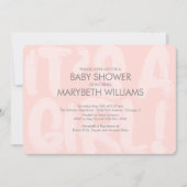 グラフィティピンクベビーシャワー招待状 招待状 (正面)