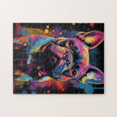 グラフィティフランスのブルドッグ ジグソーパズル (横)
