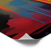 グラフィティフランスのブルドッグ ポスター (角)