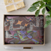 グラフィティブラウンピンクアーバングランジ通りウォールアート 薄葉紙 (ギフト)