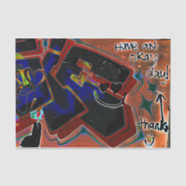 グラフィティブラウンブラックア絵を描ーバン通りウォールアート 薄葉紙