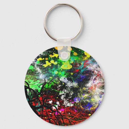 グラフィティブリック壁 キーホルダー (正面)