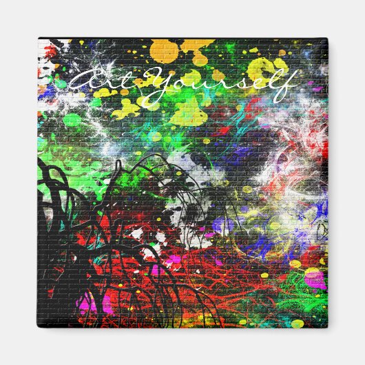 グラフィティブリック壁 マグネット (正面)