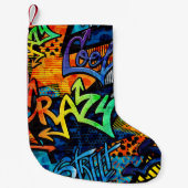 グラフィティブリック:アーバン抽象芸術 スモールクリスマスストッキング (正面)
